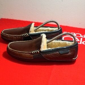 Classic Brown Leather Slip-On Loafers